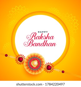 awesome raksha bandhan festival card with rakhi design