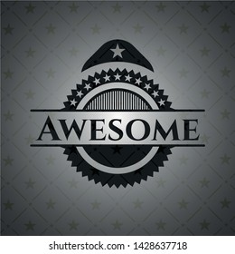 Awesome realistic black emblem. Vector Illustration. Detailed.
