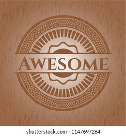 Awesome realistic wood emblem