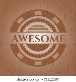 Awesome realistic wooden emblem