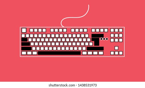Awesome Red Icon keyboard Computer 