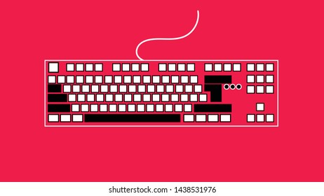 Awesome Red Icon keyboard Computer 