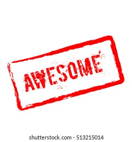Awesome red rubber stamp isolated on white background. Grunge rectangular seal with text, ink texture and splatter and blots, vector illustration.