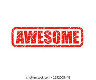Awesome red stamp