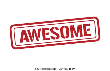 AWESOME red stamp text vector, rubber stamp