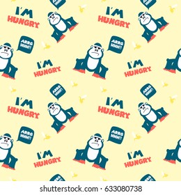 Awesome Retro Cute Gorilla Design for t-shirt, mug, bag lunchbox, wallpaper, wrapper, poster and banner flat design for kids. vector illustration