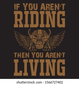 Awesome Riding T-Shirt Design Vector