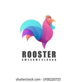 Awesome Rooster logo Colorful Vector Design