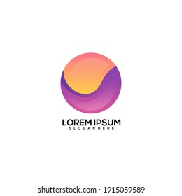 Awesome round Logo Colorful Gradient Vector Design