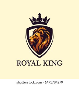 awesome royal lion logo design