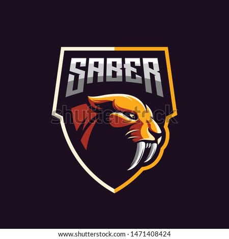 awesome saber tooth logo design