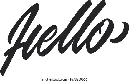 Awesome script "Hello". It would be perfect as a greeting on your shop or website. It would also be great for clothes prints. 