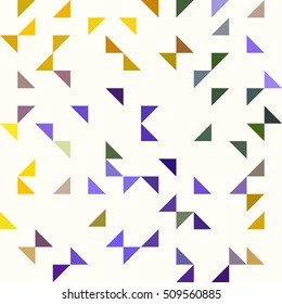 Awesome seamless pattern with colorful triangles on a white background