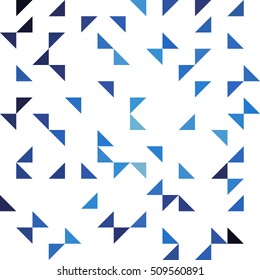 Awesome seamless pattern with colorful triangles on a white background