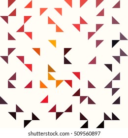 Awesome seamless pattern with colorful triangles on a white background