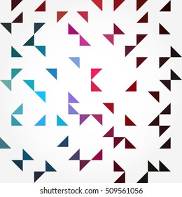 Awesome seamless pattern with colorful triangles on a white background