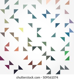 Awesome seamless pattern with colorful triangles on a white background