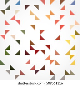 Awesome seamless pattern with colorful triangles on a white background