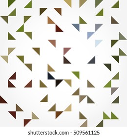 Awesome seamless pattern with colorful triangles on a white background