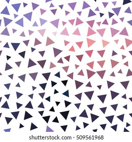 Awesome seamless pattern with colorful triangles on a white background