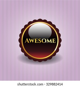 Impresionante emblema brillante