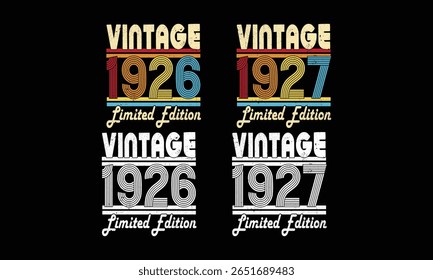 Awesome since 1926 to 1927 ,Vintage T shirt bundles 99 year old Vintage. 