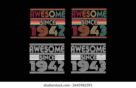 Awesome since 1942 to 1943 ,Vintage T shirt bundles .