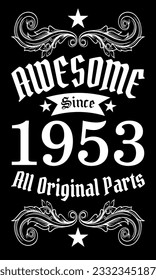 Awesome since 1953, All Original Parts vector art