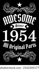 Awesome since 1954, All Original Parts vector art