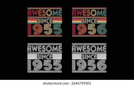 Incrível desde 1955 a 1956 ,Vintage T shirt bundles .70 anos Vintage