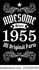 Awesome since 1955, All Original Parts vector art