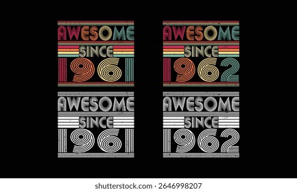 Incrível desde 1961 a 1962, Vintage T shirt bundles .63 anos Vintage. 
