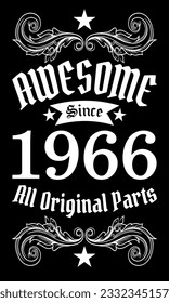 Awesome since 1966, All Original Parts vector art