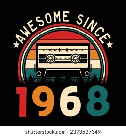 Increíble desde 1968 Retro Sunset Cinta Cinta Cinta Cinta Cinta Camiseta Camiseta Camiseta Camiseta Camiseta Camiseta Camiseta Camiseta Camiseta Camiseta Camiseta Camiseta Camiseta Vector De Pegamento