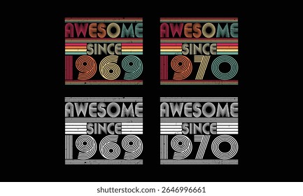Incrível desde 1969 até 1970, Vintage T shirt bundles .68 anos Vintage. 