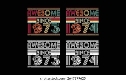 Incrível desde 1973 a 1974, retro Vintage bundles .51 ano Vintage. Presente vintage de aniversário.
