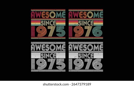 Incrível desde 1975 a 1976, retro Vintage bundles .50 anos Vintage. Presente vintage de aniversário.
