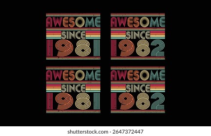Awesome since 1981 to 1982 ,Retro Vintage bundles .44 year old Vintage. Birthday vintage gift.