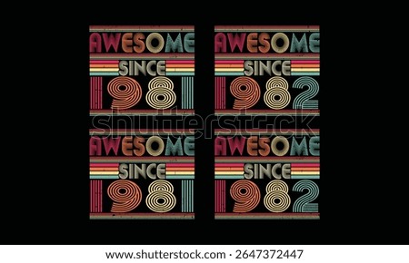 Awesome since 1981 to 1982 ,Retro Vintage bundles .44 year old Vintage. Birthday vintage gift.