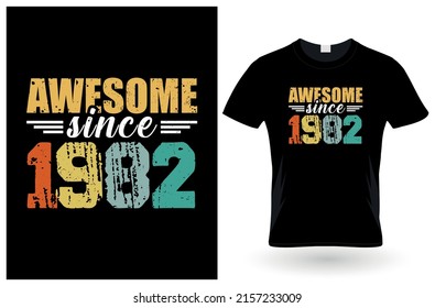 Awesome since 1982 40th birthday gifts 40 years old tshirt