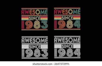 Incrível desde 1983 a 1984, retro Vintage bundles .41 ano Vintage. Presente vintage de aniversário.