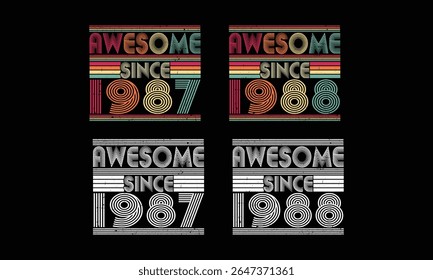 Incrível desde 1987 a 1988, retro Vintage bundles .37 anos Vintage. Presente vintage de aniversário.
