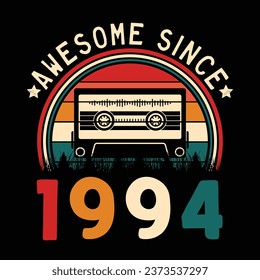 Increíble desde 1994 Retro Sunset Cinta Cinta Cinta Cinta Camiseta Camiseta Camiseta Camiseta Camiseta Camiseta Camiseta Camiseta Camiseta Camiseta Camiseta Vector De Pegamento