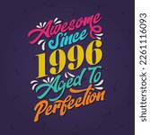 Awesome since 1996 Aged to Perfection. Awesome Birthday since 1996 Retro Vintage