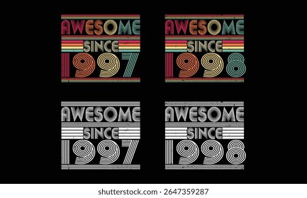 Incrível desde 1997 a 1998, Retro Vintage bundles .27 anos Vintage. Presente vintage de aniversário.
