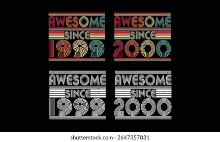Awesome since 1999 to 2000 ,Retro Vintage bundles .26 year old Vintage. Birthday vintage gift.
