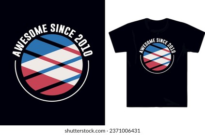 Awesome since typography t shirt design