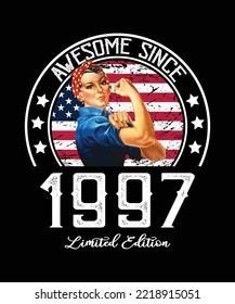 Awesome Since Vintage 1997 T-Shirt Design