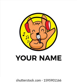 Awesome Singing Dog Logo for your company