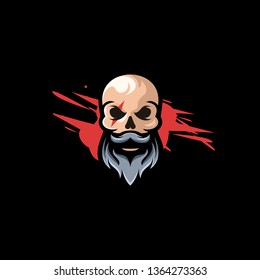awesome skull logo design ready for gaming logo or other
